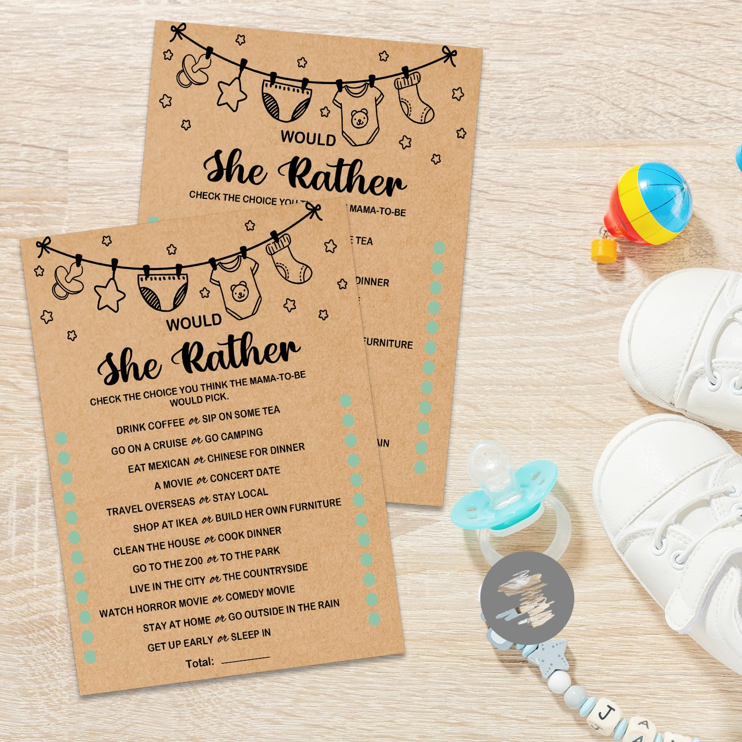 Baby Shower Game, Would She Rather, Baby Shower Ideas, Party Activities Ideas Supplies, Baby Shower Party Games Supplies & Activ